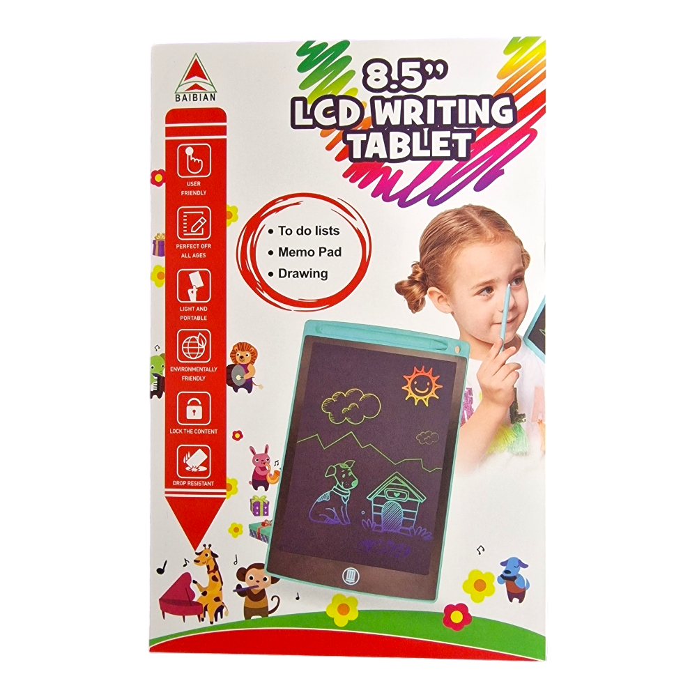 Spalvota piešimo – rašymo planšetė su LCD ekranu