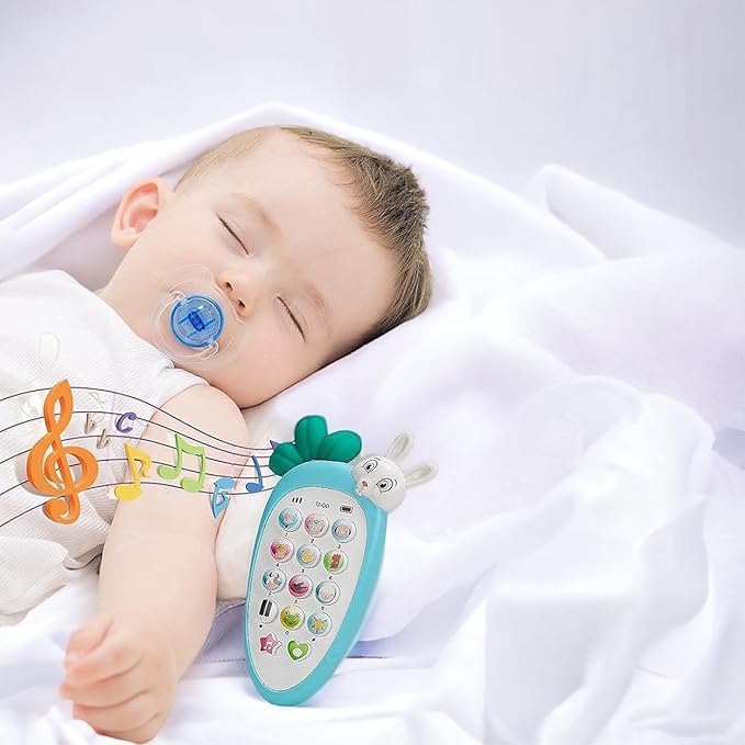Interaktyvus vaikiškas muzikinis telefonas zuikis - Image 2