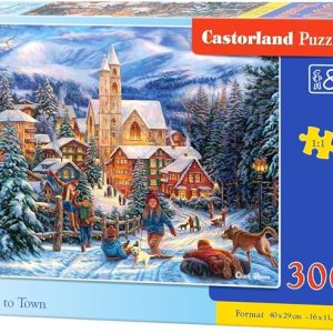 Dėlionė Castorland Sledding to town (rogutėmis į miestą) 300 detalių