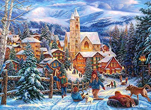 Dėlionė Castorland Sledding to town (rogutėmis į miestą) 300 detalių