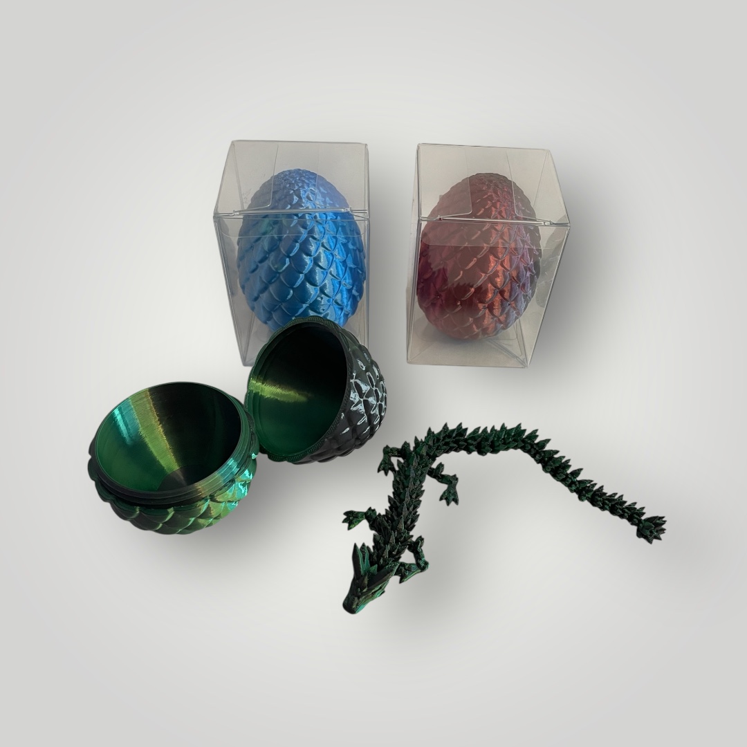 3D spauzdintas drakonas kiaušinyje