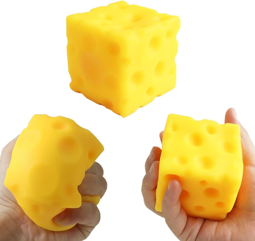 Antistresinis minkomas žaislas Squishy sūris Cheese