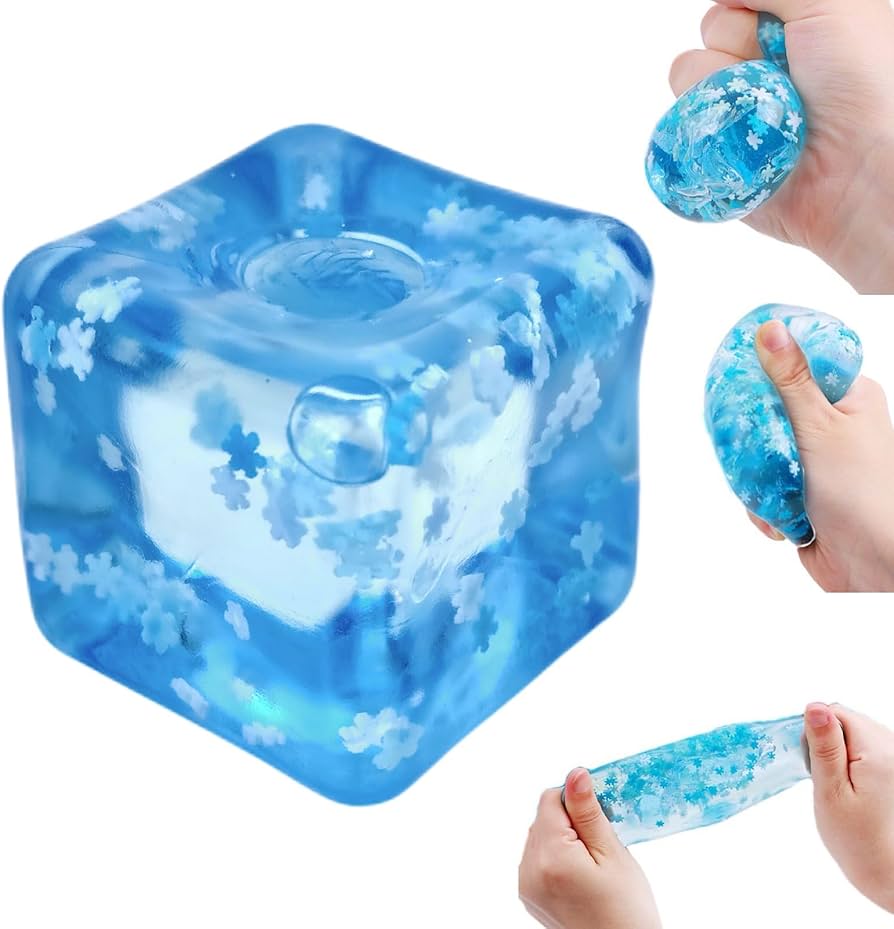 Antistresinis squishy ledo kubelis