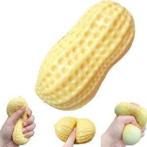 Žemės riešutas antistresinis žaislas – minkomas sensorinis Squishy