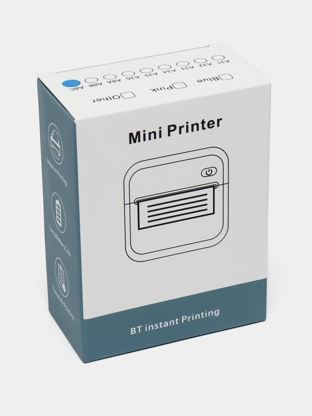 Mini Printer – mažas nešiojamas vaikiškas spausdintuvas vaikams su 2 papildymo pakeliais