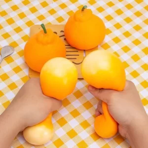 Mandarinas antistresinis žaislas – minkomas sensorinis Squishy