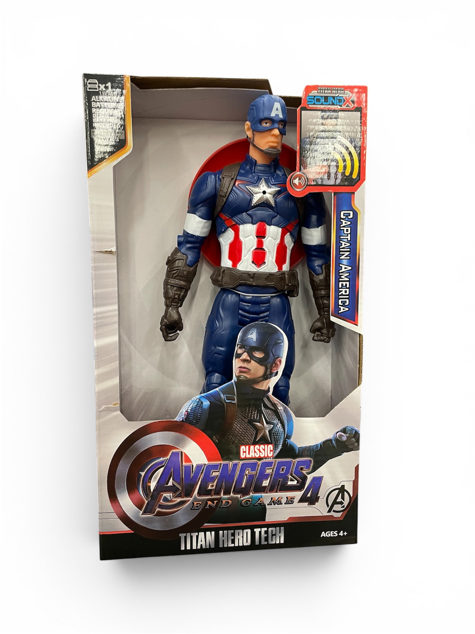 Avengers Keršytojai Kapitonas Amerika– 30 cm Super Hero figūra su garsu ir šviesa