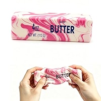 Antistresinis žaislas Sviestas Butter squishy spalvotas rozinis