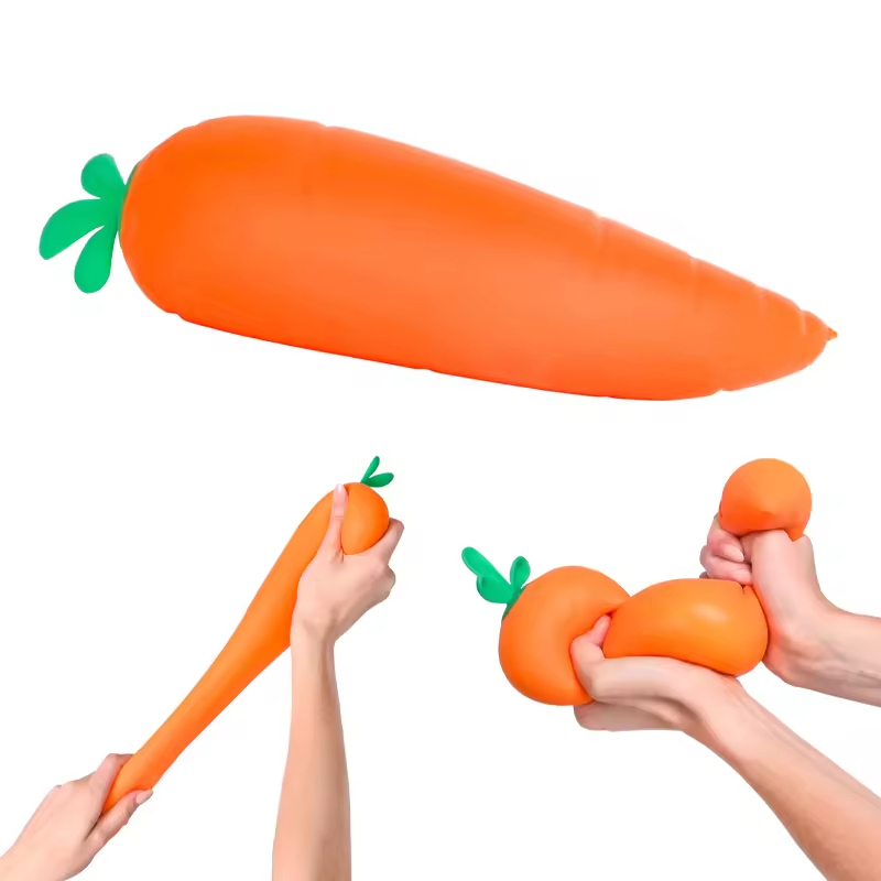 Morkos formos Squishy – antistresinis žaislas su skysčiu