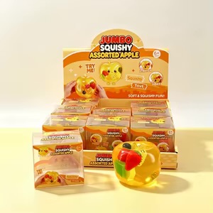 Vazelininis „Obuolys su vaisiais“ – Jumbo Squishy antistresinis žaislas