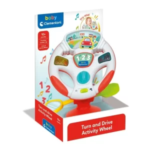 Clementoni „Baby Activity Wheel“ – interaktyvus vaikiškas vairas 10+ mėn.