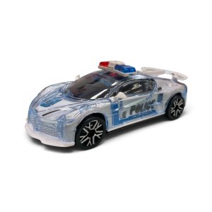 Policijos automobilis – važiuoja, šviečia ir groja