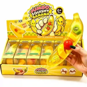 Vazelininis Squishy „bananas“ – antistresinis žaislas