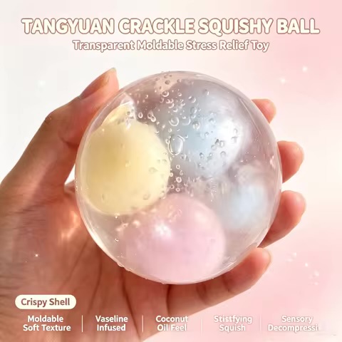 Vaškinis crunchy skylantis antistresinis minkomas žaislas Stress Ball
