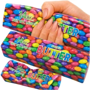 Antistresinis žaislas Sviestas Butter squishy spalvotas didelis