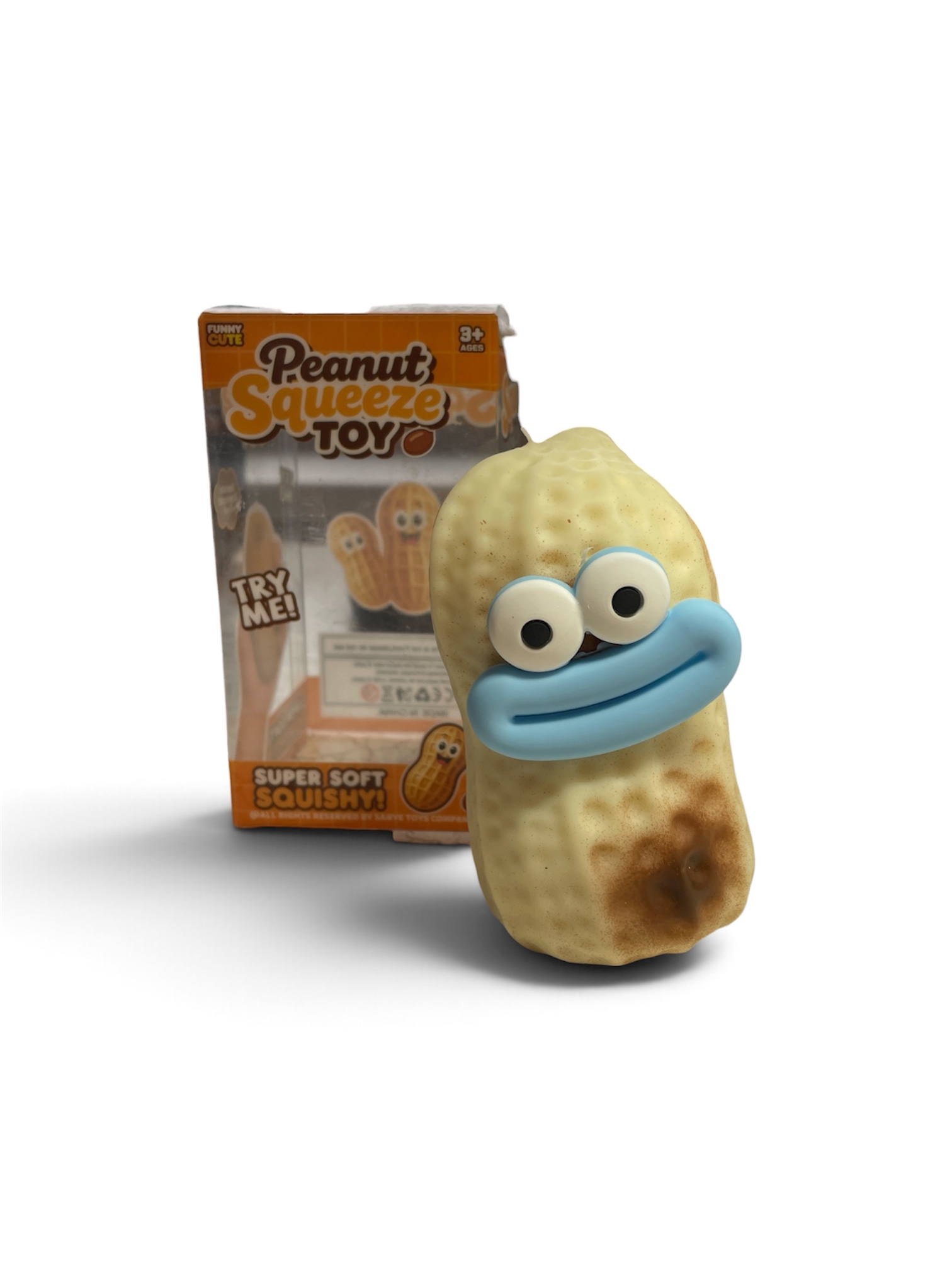 Crunchy Crackle riešutas Squishy – traškantis antistresinis žaislas . Spalva atsitiktinė